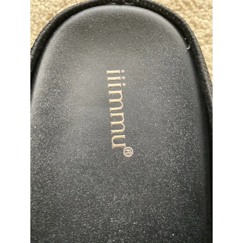iiimmu Women's Black Knit Clogs  Minimalist  Slip-on Comfort Mules Size 7.5